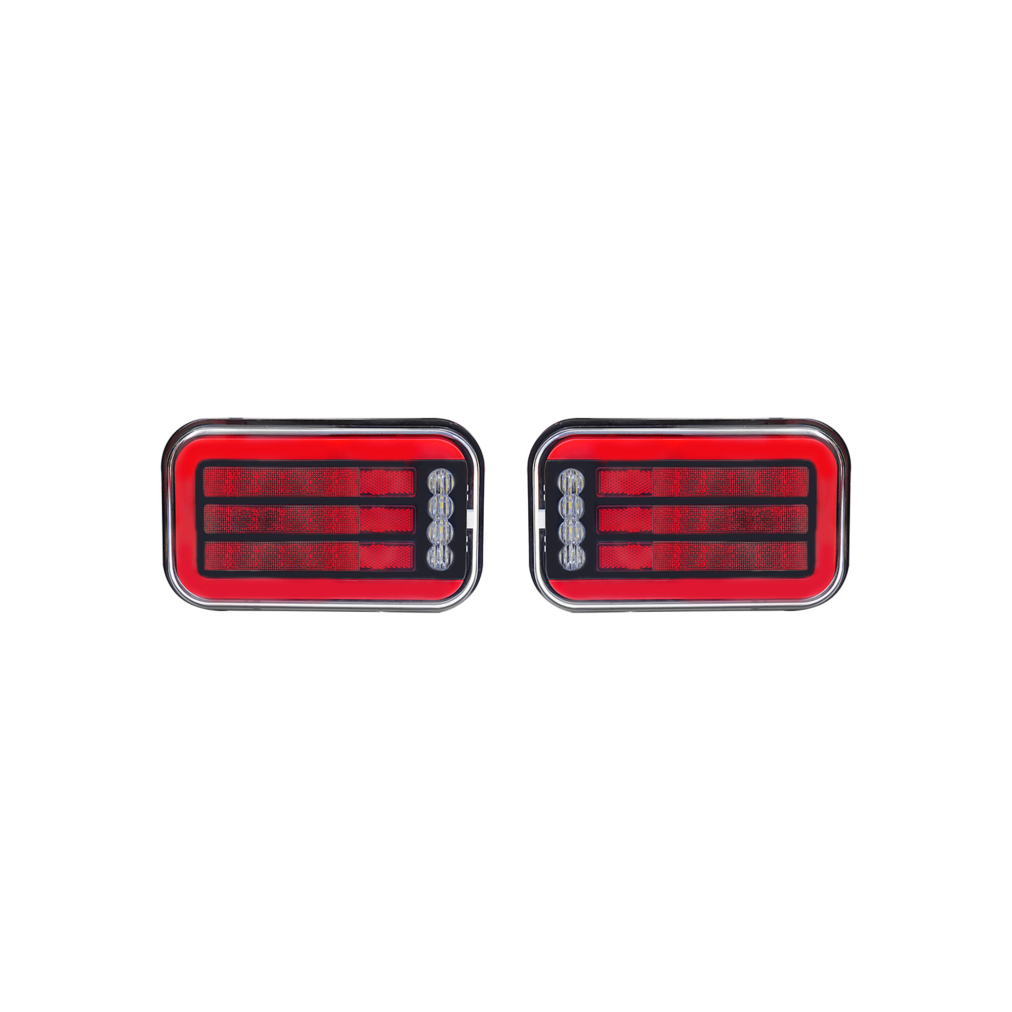 Hendo Emergency Wireless Tow Lights Kit w/ 7-way RV Blade Plug Transmitter – LED, Rectangle, Red Lens, 150 ft. Range, 24-Hour Battery, Model #T3